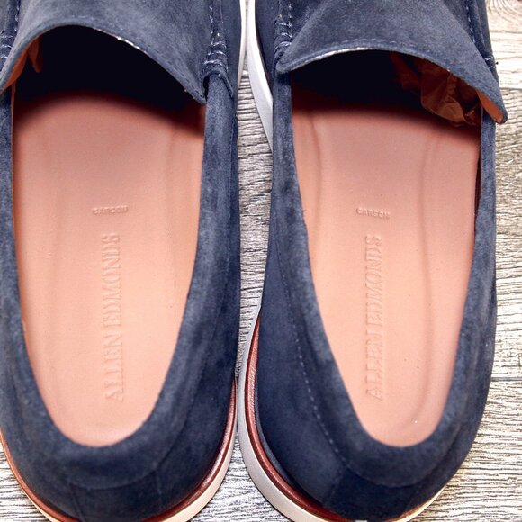 * NIB * $325 Allen Edmonds CARSON Loafer 14 D Navy Suede * add $15 new Trees main image 7